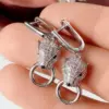 Wholesale Women’s Animal Drop Earrings With Claw Setting, White K Plated Copper Featuring Zircon Inlay And Water Plating