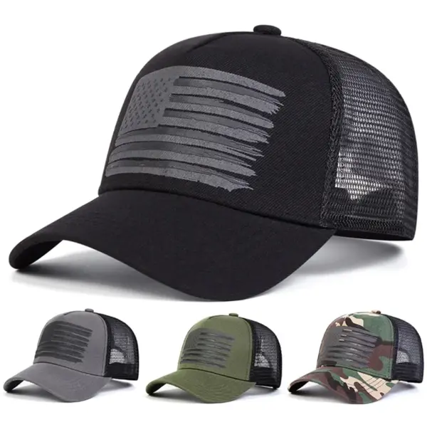 Wholesale American Flag Casual Outdoor Women's Baseball Cap With Curved Brim, Polyester Material Featuring Printing