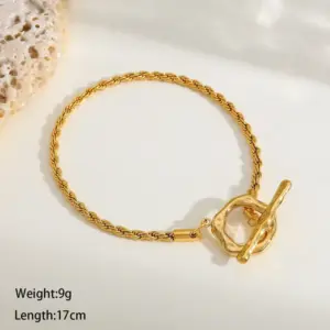 3mm Twisted OT Clasp Bracelet