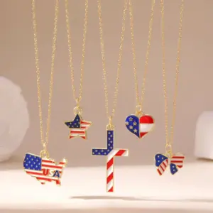Wholesale Waterproof Non Tarnish Cross Necklace For Women In Electroplated Copper With Stone-Free Inlay And O-Link Chain