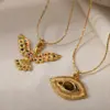 Wholesale Stainless Steel Titanium Alloy Necklace Fashionable Versatile Non-Fading Hot Sale Style Animal Pattern