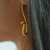 Wholesale Personality Exaggerated Earrings Zodiac King Cobra Design Electroplated Gold Ladies Ear Hook Zodiac Gift