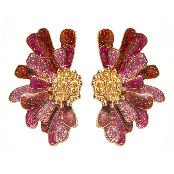 Wholesale Retro Fashion Alloy Oil Drop Flower Earrings Light Luxury Carnival All-match Elegant Earrings