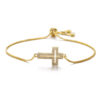 oly-06fb95a46338e8983559383faad7e4ca Wholesale Copper-set zircon cross bracelet with micro-pave zircon jewelry; waterproof and hypoallergenic.