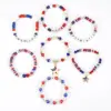 Wholesale New American Flag Bracelet American Independence Day Veterans Day Bracelet Patriotic Gifts Elastic Bracelet