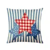 Wholesale Plush Pillow Case With Star Pattern For Independence Day Decoration