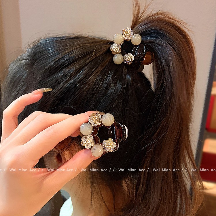 Wholesale High-grade Rose Grab Clip Women's Elegant Fashion Ponytail Clip 2024 New Half Grab Hairpin All-match Headwear