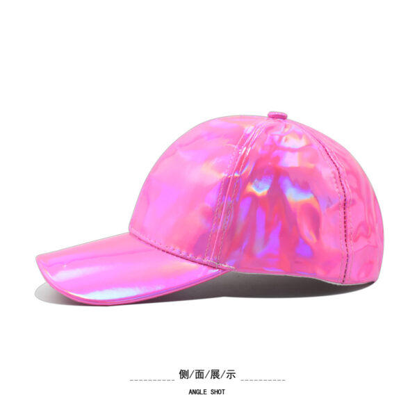 oly-0756f54cae6f17243981b9a5b9b1887b Wholesale trend PU leather colorful baseball cap men's street personality cap women's curved brim face small hat