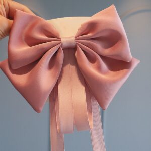 Big bow spring clip "pink]
