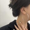 oly-0769b7fbbb247ba1af0580c7c5681539 Wholesale big ring earrings women tide circle earrings simple cold style temperament net red earrings