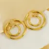 Wholesale Ion Plating (IP) 18K Gold Plated Circle 304 Stainless Steel Simple Style Commute Waterproof Non Tarnish Earrings