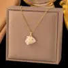 Wholesale Women’s Fish Pendant Necklace With Inlay Artificial Rhinestones, 18K Real Gold Plated Copper, Water Plating On Cable Chain