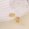 Wholesale Women’s Waterproof Non Tarnish Cross Stud Earrings In Copper With 18K Real Gold PVD Coating And Zircon Inlay