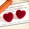 oly-078b69ce733081467c4c39eebf8992af WholesaleRed Flocking Love Drop Earrings Simple Design Valentine's Day Gift Earrings for Women