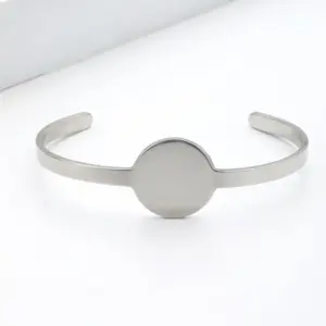 round Open-Ended Bracelet / Silver
