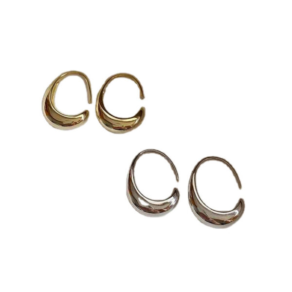 Wholesale Personalized Simple Glow Surface Cool Ear Ring South Korea Elegant Internet Popular Fashion Light Luxury Design Sense Small Earrings for Women