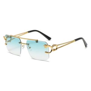 Gold frame gradient green film