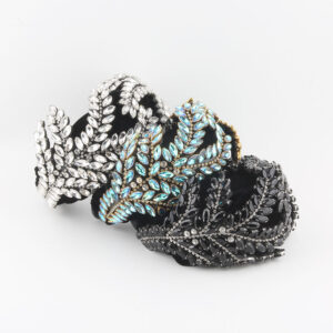 oly-07c9cb801d71107f8caf80e9e97b2791 Wholesale Fashion Style Baroque Full Diamond Hair Hoop Fleece Twist High Cranial Top Ball Hair Hoop Hair Clip Women