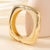 Wholesale exclusive ig square gold opening bracelet fashion smooth alloy vintage jewelry female Bangle