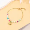 Wholesale Women's Beaded Bracelet Natural Pearl Shell Colorful Crystal Bohemian Adjustable Clasp