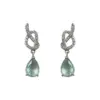 Wholesale Handmade Geometric Earrings For Women In Copper With Platinum Plated Water Plating And Zircon Inlay