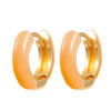 Wholesale color drop oil C- shaped earrings women’s fashion temperament niche design geometric earrings