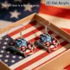 oly-0825e29d7dbc7ff68fd661623fd92896 Wholesale Retro White & Red Print Bow Tie Drop Earrings For Women With 304 Stainless Steel Ear Pins