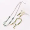 Wholesale Waterproof Leaf Pendant Necklace For Women With 18K Gold Plated Copper And Zircon Inlay, Handmade Chain