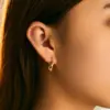 Wholesale Round Irregular Women's Earrings Multifunctional Copper Plated 18K Gold Geometric Glass Gemstone Jewelry