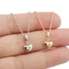 Wholesale Heart Shape Necklace For Women In Copper With Zircon Inlay, Available In Golden Color
