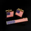 Wholesale American Flag Men's Zinc Alloy Cufflinks In French Style With Stamping Craft