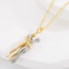 oly-085046cee7b87e2193fc1c524156dfab Wholesale titanium steel two-color hug necklace creative little man hands embrace lovers clavicle chain Valentine's Day gift