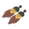 Wholesale Rice Bead Tassel Earrings Bohemian Retro Ethnic Style Creative Handmade Earrings Handmade