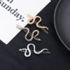 Wholesale Export Wish Supply Personalized Fashionable One-Word Hairpin Alternative Hair Accessories Snake-Shaped Hairpin for Women