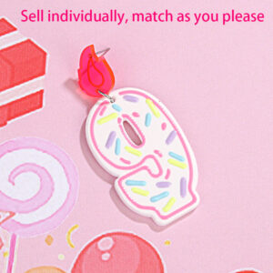 Single side birthday number earrings-9