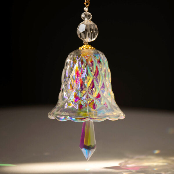 Wholesale Rainbow Crystal Wind Bell Window Hanging Bell Glass Pendant Sun Catcher Christmas Decoration