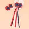 Wholesale Sweet Tassel Hairpin In Dark Blue Cloth, Perfect Hair Accessory For Summer And Independence Day