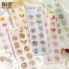 Wholesale Mo Mo Mo fire paint gilding epoxy stickers dried flower plant book series fresh flower Journal decorative material stickers