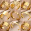 oly-08c8f633a104065678290e79c6d7b07d Wholesale 304 Stainless Steel Iron Geometric PVD Coated Real Gold Plated Retro Classic Style Waterproof Non Tarnish Plating Bangle