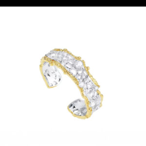 J648 narrow lace silver color separation ring