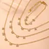 Wholesale PVD Coated Real Gold Plated 18K Gold Geometry 304 Stainless Steel Imitation Diamond Elegant Luxurious Shiny Waterproof Non Tarnish Bracelets Necklace Jewelry Set