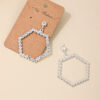 Wholesale 1 Pair of Fashionable Metal Geometric Heart Star Ring French High-End Elegant Simple Women's Earrings