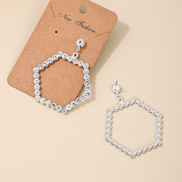 Wholesale 1 Pair of Fashionable Metal Geometric Heart Star Ring French High-End Elegant Simple Women's Earrings