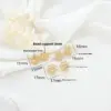 Wholesale Plant Stud Earrings With 925 Sterling Silver Posts, Copper Base, 14K Real Gold Plated, And Zircon Inlay In Gold