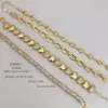 Wholesale Fashionable Multi-Style Copper Plated 18K Gold Color Zircon Heart Geometric Bracelet Suitable For Daily Wear Valentine's Day Gift