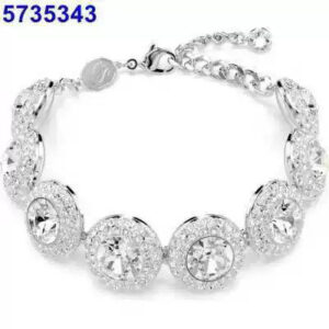 Round white gold roman bracelet