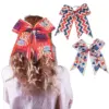 oly-090f70349826a5de136b3f5c957a4f6e Wholesale 8inch American Independence Day Bow Tie Headband Striped Large Bow Headband Polyester Fiber Bubble Headband Customizable Logo