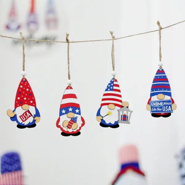 oly-09171fb81ce9c91ae13cf8d7edc9ffea Wholesale American Flag Hanging Ornaments For Independence Day, 4 Pieces Wooden Decorations
