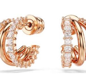 Rose gold drop three-sided earrings