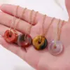 Wholesale ZhouHang Natural Crystal Pendant New Fashion Casual Bohemian Style Purple Crystal Pink Crystal Jewelry Earrings Accessories